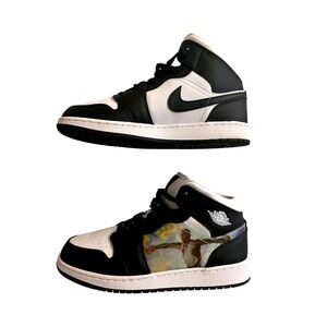 NWOT | Air Jordan 1 Black/White Hologram Sneakers